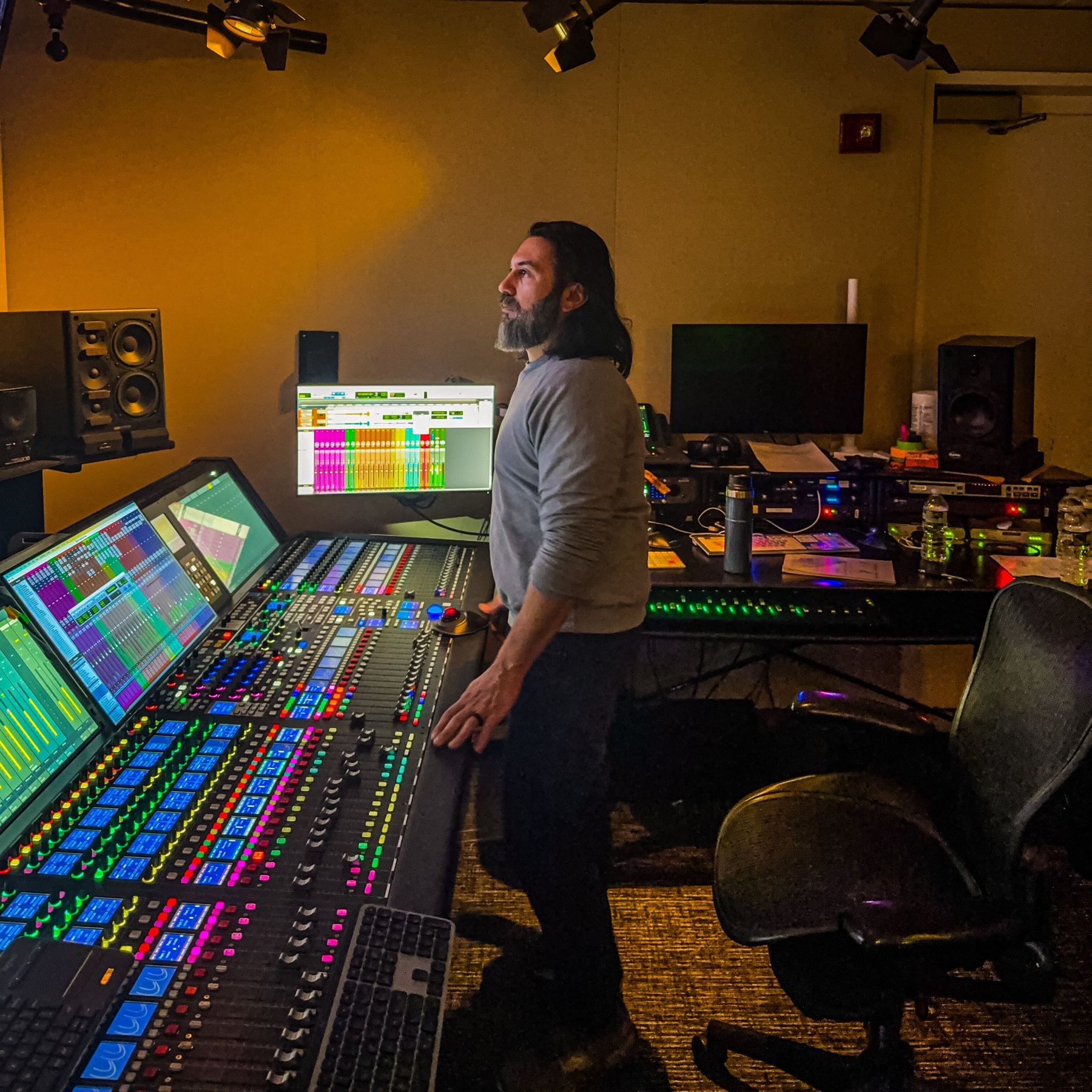 Matt at the mixing console