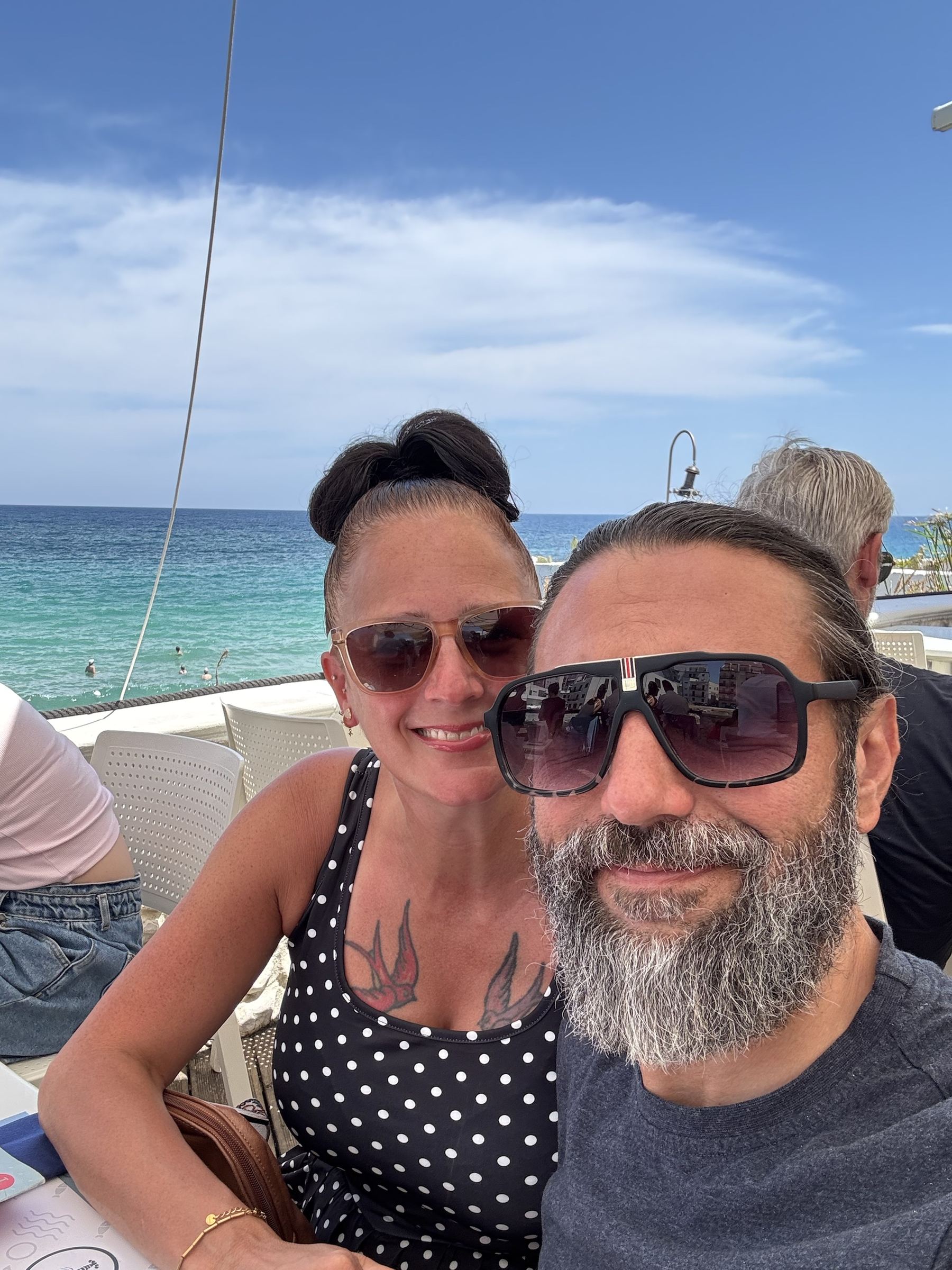Matt and Melissa, seaside in Monopoli