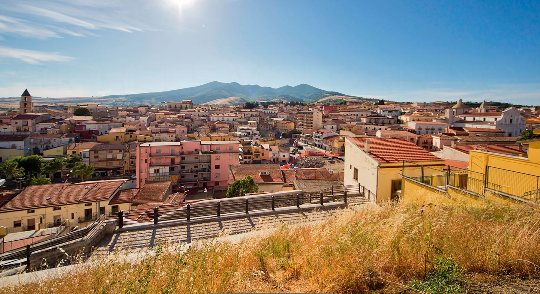 Rionero, spread out under the mountains